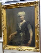 LARGE ANTIQUE "PORTRAIT" OIL PAINTING