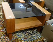 PAIR OF TEAK END TABLES