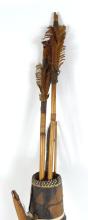 AFRICAN TRIBAL QUIVER & BOWS