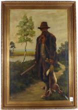 ANTIQUE HUNTING OIL