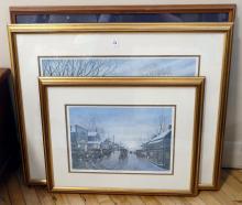 THREE FRAMED PETER ROBSON PRINTS