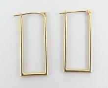 PAIR MODERN GOLD EARRINGS