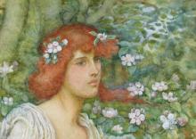 PRE-RAPHAELITE STYLE WATERCOLOUR