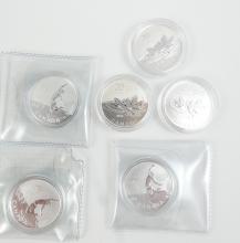 6 CANADIAN SILVER COINS