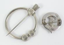 2 SCOTTISH SILVER PINS