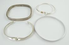 4 STERLING SILVER BRACELETS