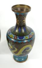 PAIR OF EXCEPTIONAL CLOISONNE VASES