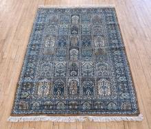 INDIAN SILK "GARDEN DESIGN" RUG