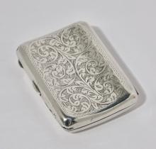 STERLING CIGARETTE CASE