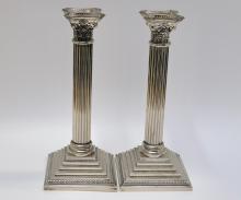 SILVERPLATED CANDLESTICKS