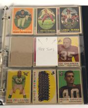 BINDER OF 1950's TOPPS FOOTBALL CARDS