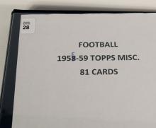 BINDER OF 1950's TOPPS FOOTBALL CARDS