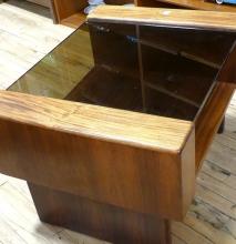 TEAK AND ROSEWOOD END TABLE