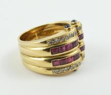 RUBY & DIAMOND COCKTAIL RING