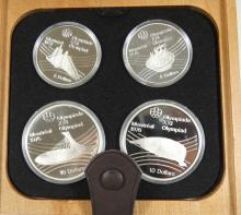 SET 28 SILVER OLYMPIC COINS