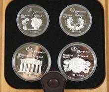 SET 28 SILVER OLYMPIC COINS