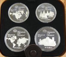SET 28 SILVER OLYMPIC COINS