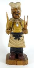 WOODEN "CHEF" FIGURE