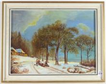 VINTAGE OIL & WATERCOLOUR