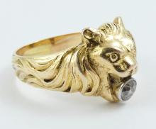 "LION" DIAMOND RING