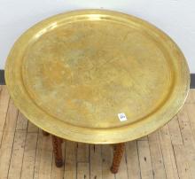 BRASS TRAY TOP TABLE