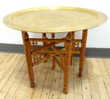 BRASS TRAY TOP TABLE