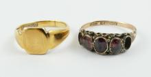 2 ANTIQUE GOLD RINGS