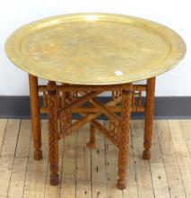 BRASS TRAY TOP TABLE