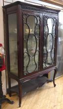 ANTIQUE MAHOGANY CHINA CABINET