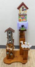PAINTED BIRDHOUSE STAND