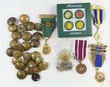 MEDALS, BUTTONS, ETC.