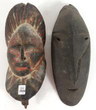 2 TRIBAL WOOD MASKS