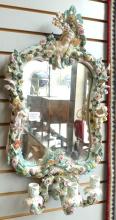 GERMAN PORCELAIN WALL MIRROR