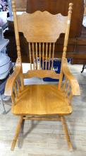 OAK PRESSED BACK ROCKER