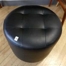 BLACK LEATHER STOOL