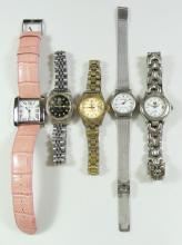 5 LADIES' WRISTWATCHES