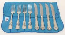 BIRKS "LOUIS XV" STERLING KNIVES AND FORKS