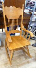 OAK PRESSED BACK ROCKER