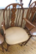 THREE VINTAGE WALNUT CHAIRS