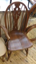 THREE VINTAGE WALNUT CHAIRS