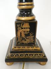 PAIR OF CHINOISERIE TABLE LAMPS