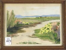 MINIATURE WATERCOLOUR & PRINT