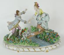 DRESDEN PORCELAIN FIGURE GROUP