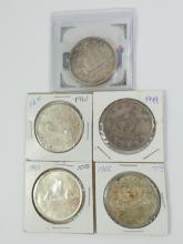 5 CANADIAN SILVER DOLLARS