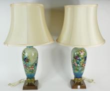 PAIR MOORCROFT TABLE LAMPS