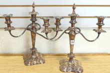 PAIR OF CHIPPENDALE STYLE CANDELABRA