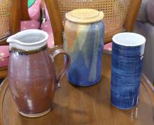 FOUR PIECES OF ART POTTERY