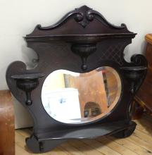 ANTIQUE "SHELF" WALL MIRROR