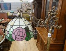 TWO ART DECO BRIDGE LAMPS
