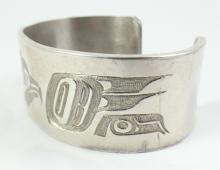 HAIDA SCHOOL HEAVY SILVER BRACELET